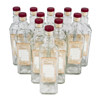 Комплект бутылок «Вирджиния» с пробкой 0,5 литра (12 шт.) ― NaDache47.ru